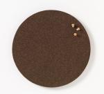 Rond kurken prikbord 45cm donker